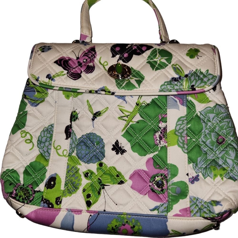 Vera Bradley SPRING BUTTERFLY Nicole Sateen Limited Edition Bag Purse